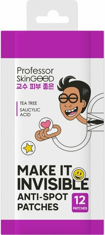 Патчи для лица Professor SkinGOOD Make It Invisible Anti-Spot Patches против прыщей 12шт