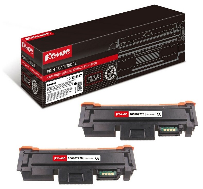 Картридж лазерный Комус 106R02782 чер. для Xerox 3052/3260 (2шт/уп.)