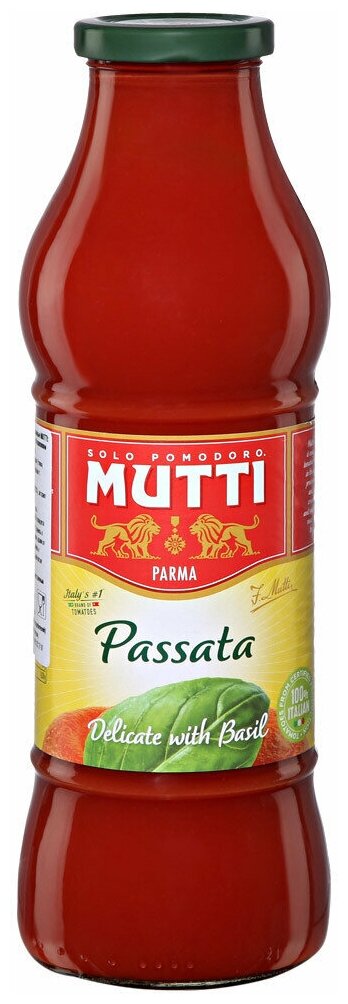 Томаты протертые с базиликом Passata, Mutti, Италия, 700 г