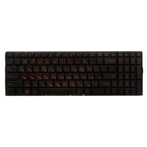 Клавиатура Laptop Keyboard для ноутбука Asus FX502 FX502V FX502VM FX502VD черная с красной подсветкой 3023₽