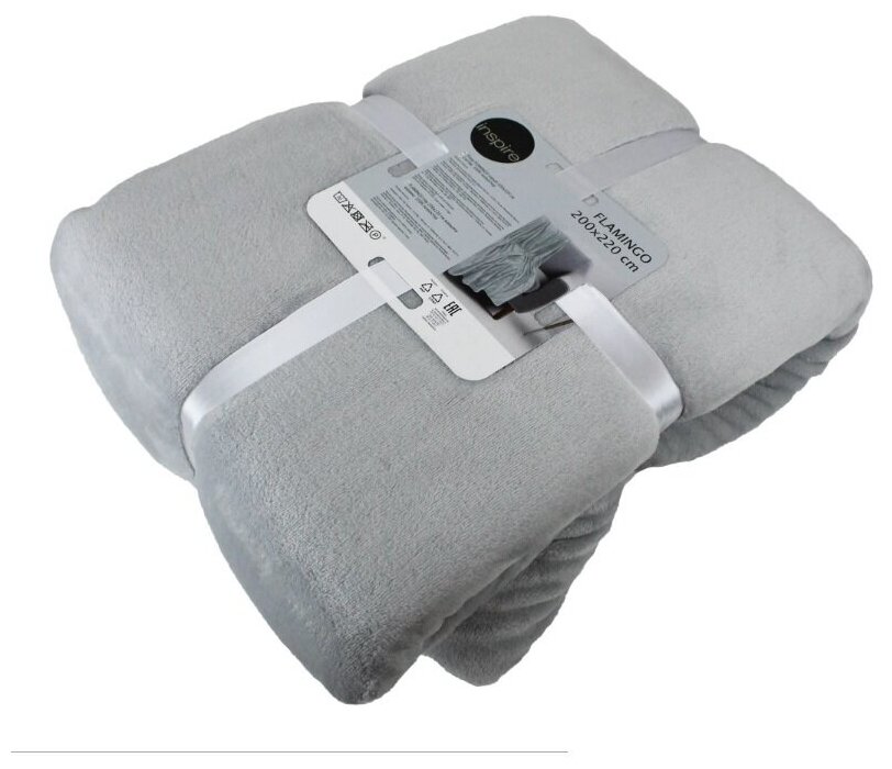 фото Плед 200x220 см, Inspire, серый