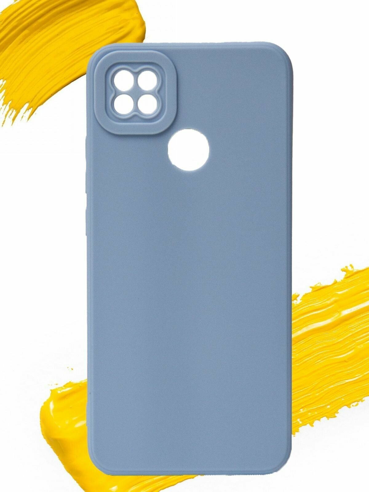 Чехол для Xiaomi Redmi 9C / чехол на редми 9с с защитой камеры голубой