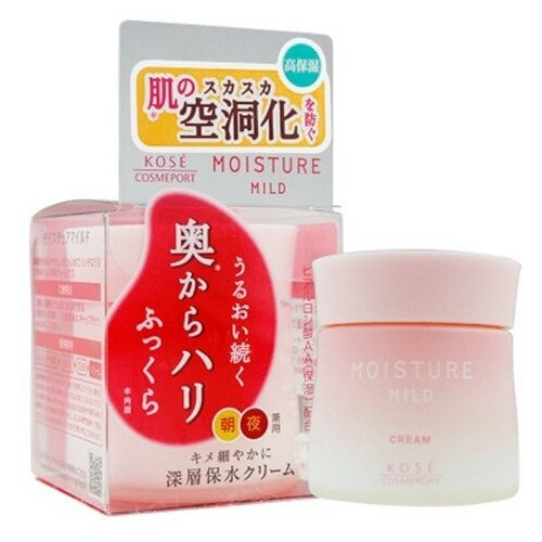 KOSE Moisture Mild Cream Интенсивно увлажняющий крем с гиалуроновой кислотой и коллагеном, 60г