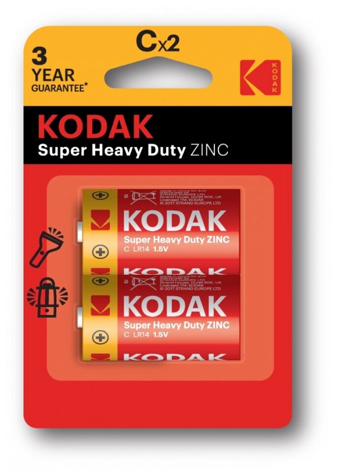 Солевая батарейка KODAK R142BL EXTRA HEAVY DUTY KCHZ2