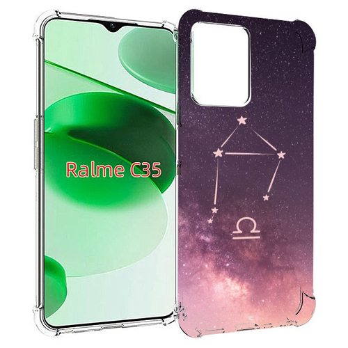 Чехол MyPads знак зодиака весы 4 для Realme C35 / Narzo 50A Prime задняя-панель-накладка-бампер