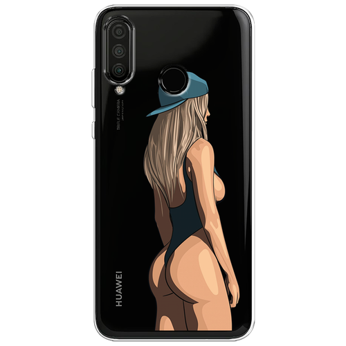 Силиконовый чехол на Honor 20 Lite 2020 / Хонор 20 Лайт 2020 Девушка в черном купальнике, прозрачный силиконовый чехол у меня лапки на honor 20 lite 2020 хонор 20 лайт 2020