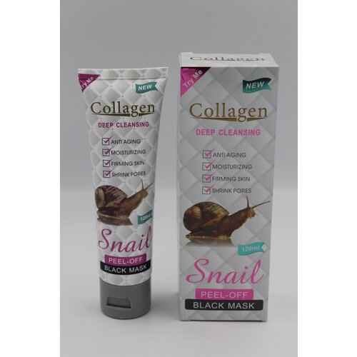 Маска-пленка черная коллаген улитка Collagen Snail для лица