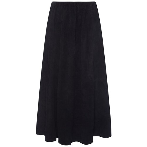 Юбка, миди, подкладка, размер S, черный