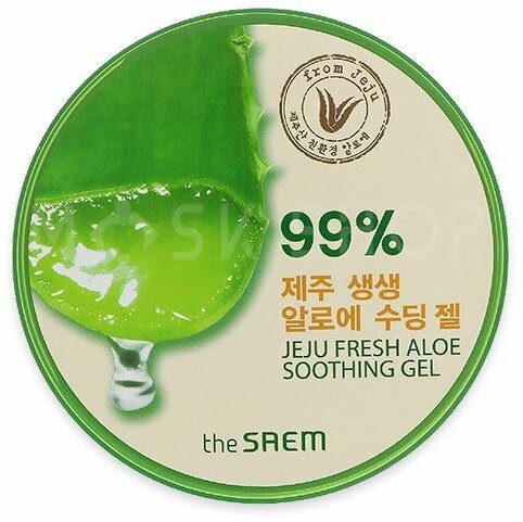 Гель с алоэ универсальный увлажняющий The Saem Jeju Fresh Aloe Soothing Gel 99% 300мл - фото №10