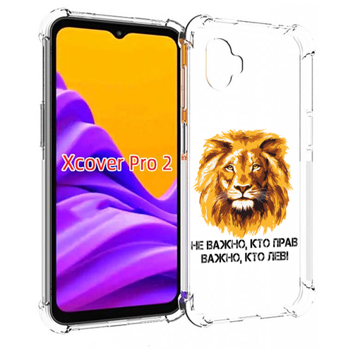 Чехол MyPads мудрый лев для Samsung Galaxy Xcover Pro 2 задняя-панель-накладка-бампер