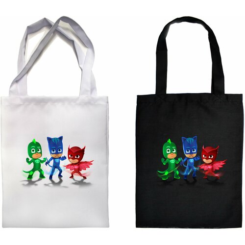 фото Сумка шоппер мега принт повседневная, полиэстер, черный, белый