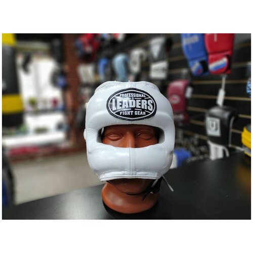 фото Шлем для бокса leaders ls ultra bl с бамперной защитой белый