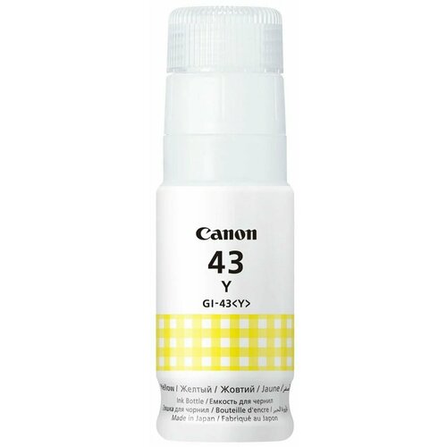 Чернила CANON (GI-43Y) для СНПЧ Pixma G540 / G640, желтые, 8000 стр, оригинальные, 4689C001