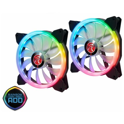 Комплект вентиляторов Raijintek IRIS 14 RBW ADD-2 0R40B00114 (Addressable RGB)