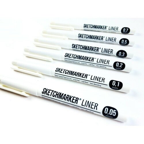 Sketchmarker Ручка капиллярная для графических работ Sketchmarker 01 мм черный 439₽