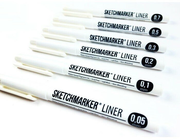 Ручка капиллярная для графики Sketchmarker 0.7 мм Черная SML-07 9882885