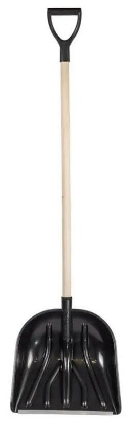 Лопата для снега глубокая Купец Цикл с деревянным черенком, V-ручкой - фотография № 3