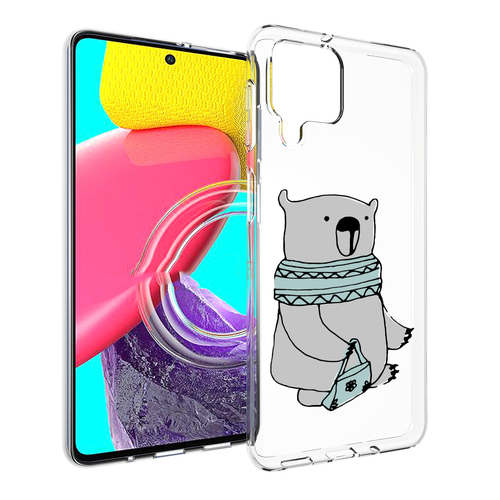 Чехол MyPads Модный медведь для Samsung Galaxy M53 (SM-M536) задняя-панель-накладка-бампер