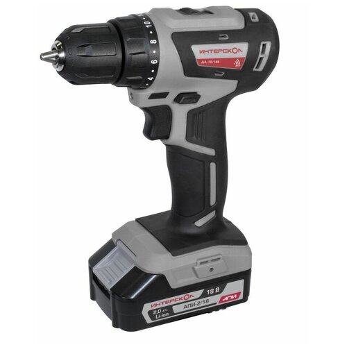 Аккумуляторная дрель-шуруповерт ИНТЕРСКОЛ ДА-1018В 7091270 643100₽