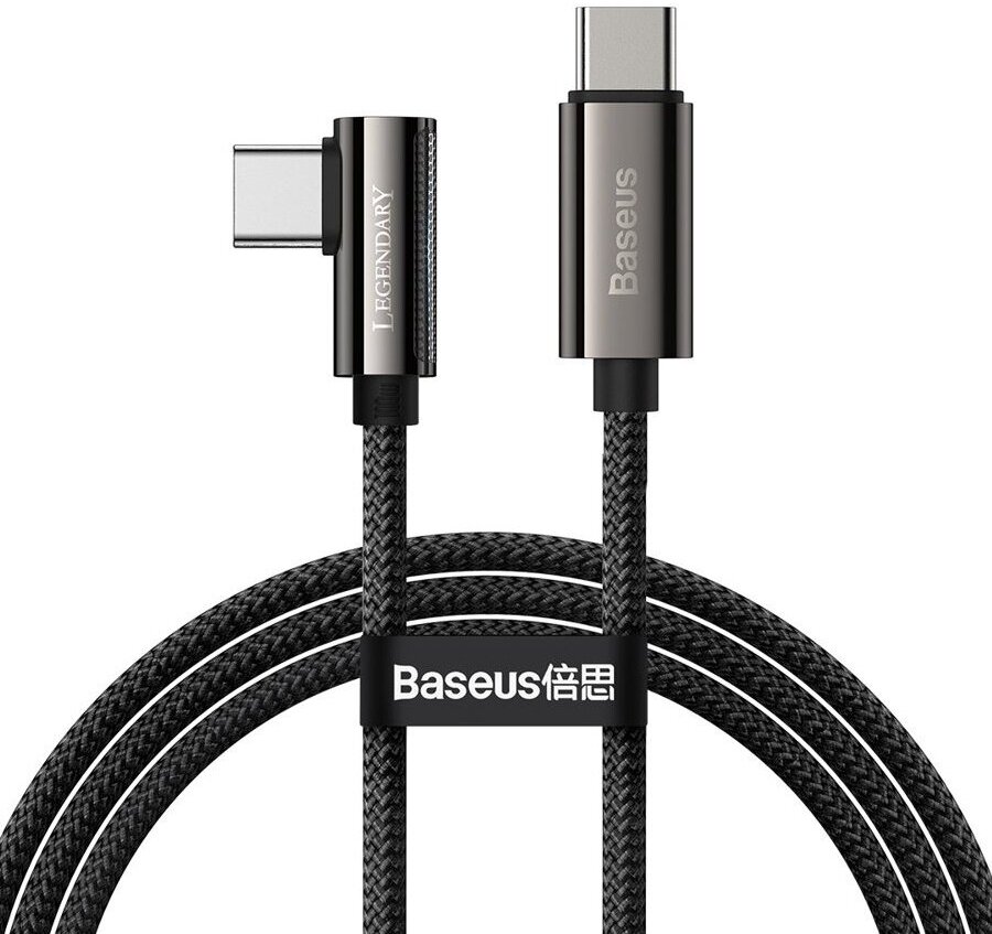 Кабель Baseus Legend Series Elbow Fast Charging Data Cable Type-C to Type-C 100W 1m Black (CATCS-01)