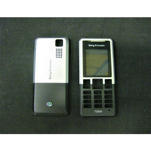 Корпус для Sony Ericsson T250i, серебристый/черный