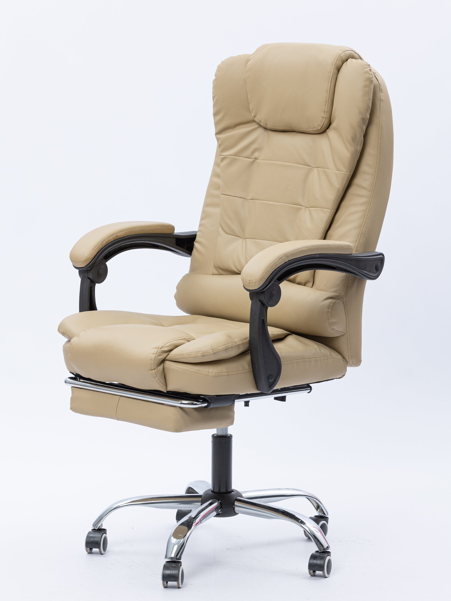 Компьютерное кресло с массажем, цвет: бежевый - фотография № 3