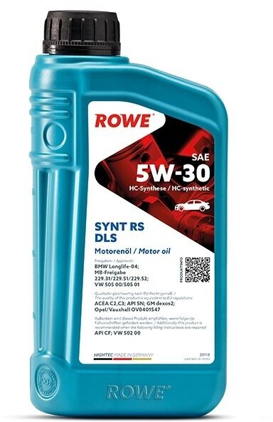 HC-синтетическое моторное масло ROWE Hightec Synt RS DLS SAE 5W-30, 1 л