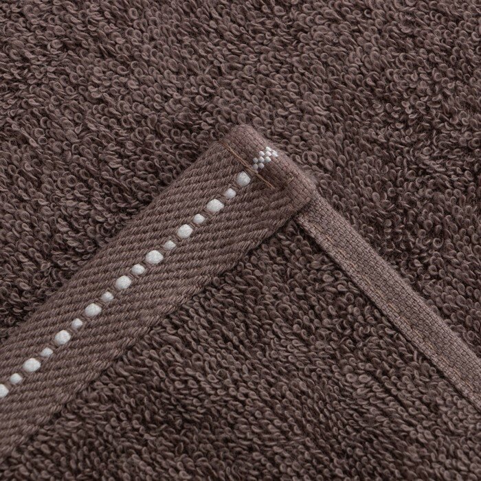 Полотенце махровое Лондон 30х60 серо-коричневый, 100% хлопок , 430г/м - фотография № 4