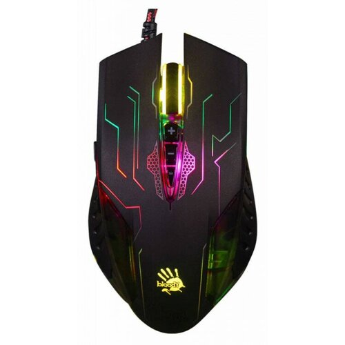 мышь a4tech bloody p93 light strike игровая оптическая проводная usb черный [a4tech p93 light strike] Мышь A4TECH Bloody Q51, игровая, оптическая, проводная, USB, черный и рисунок