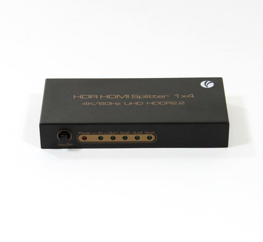 VCOM DD424 Разветвитель HDMI Spliitter 1=>4 2.0v.