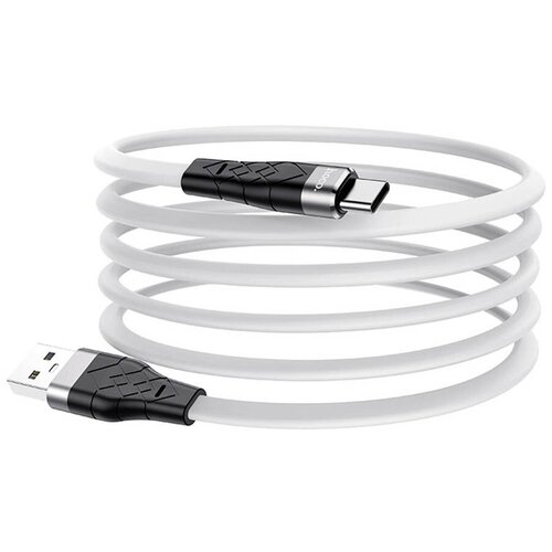 Кабель USB HOCO X53 Angel для Type-C, 3А, 1м, белый кабель hoco x53 angel usb type c 1 м 1 шт черный