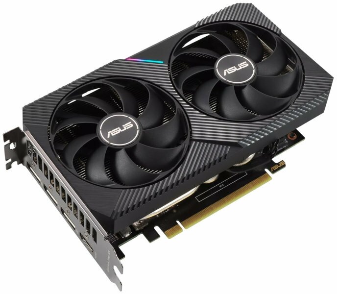 Видеокарта ASUS GeForce RTX 3050 Dual OC 8G 1822MHz PCI-E 4.0 8192Mb 14000MHz 128-bit 1xHDMI 3xDP HDCP DUAL-RTX3050-O8G