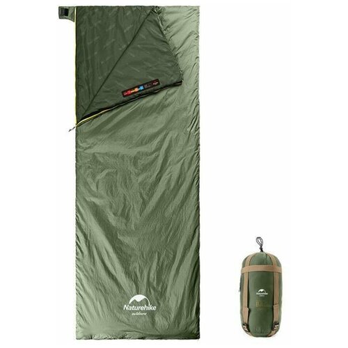 Мешок спальный Naturehike NH21MSD09 LW180 зеленый 351000₽