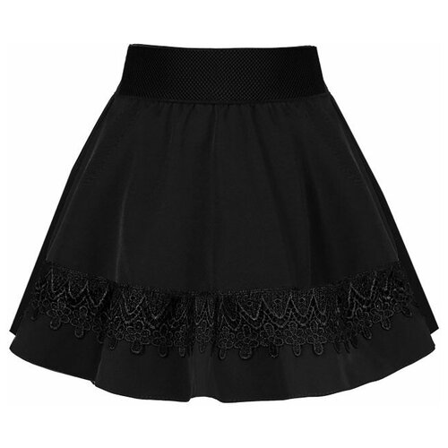 фото Школьная юбка радуга дети, размер 34/134, черный