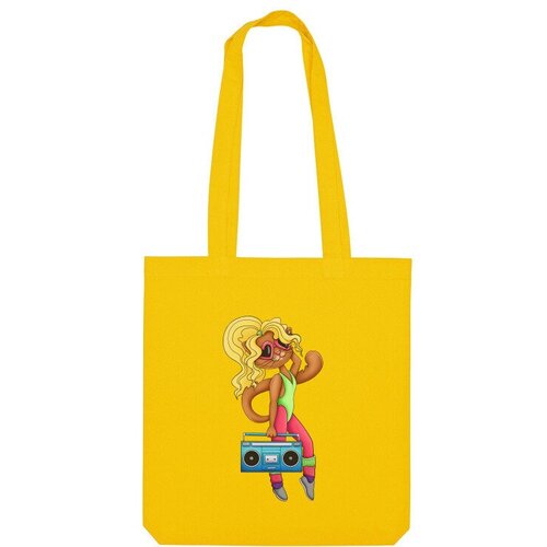 Сумка шоппер Us Basic, желтый сумка девушка 90 е желтый