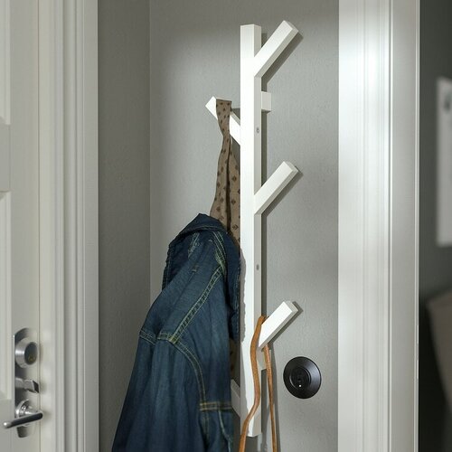 Вертикальная вешалка с крючками, IKEA TJUSIG 78 см,
