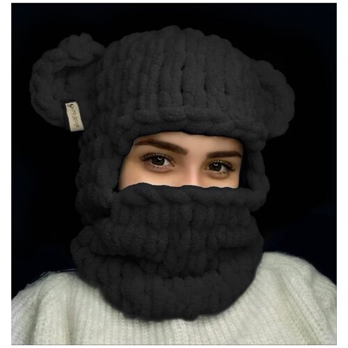 Балаклава с ушками - Мишка / Плюшевая балаклава, Балаклава с ушками медведя, Балаклава с ушками, Балаклава с ушами