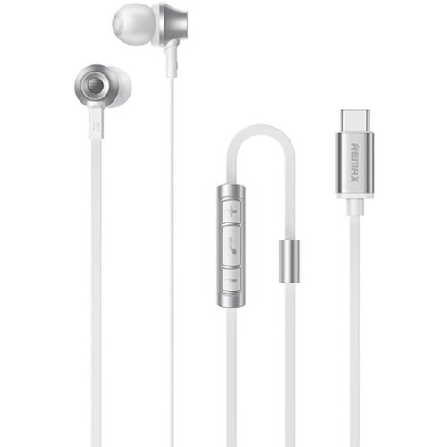 Наушники внутриканальные Remax RM-610Da Metal wired Type-C цвет серебряный 70600₽