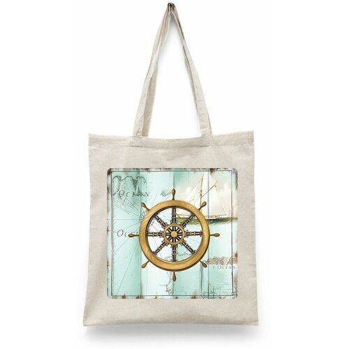 фото Сумка шоппер каждому своё, текстиль, бежевый