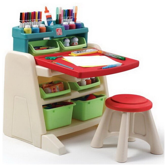 Step2 Детский стол-мольберт Маленький гений со стулом, 91*97*41 см 836500