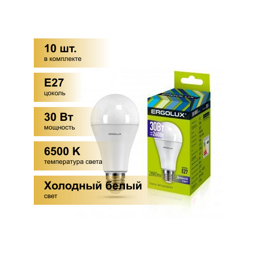 (10 .)   Ergolux  A70 E27 30W(2880lm 270.) 6500K 6K  135x67 /. LED-A70-30W-E27-6K