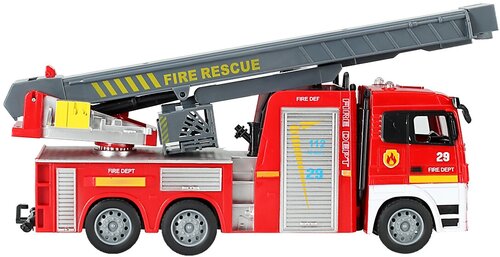 Пожарная машина со звуком сиреной и светом 2, детская маленькая игрушка машинка для мальчиков
