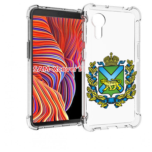 Чехол MyPads герб-приморский-край для Samsung Galaxy Xcover 5 задняя-панель-накладка-бампер