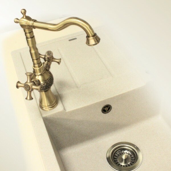 Слив-перелив для мойки McAlpine 40 мм, бронза OF2-113SAB — фото 1