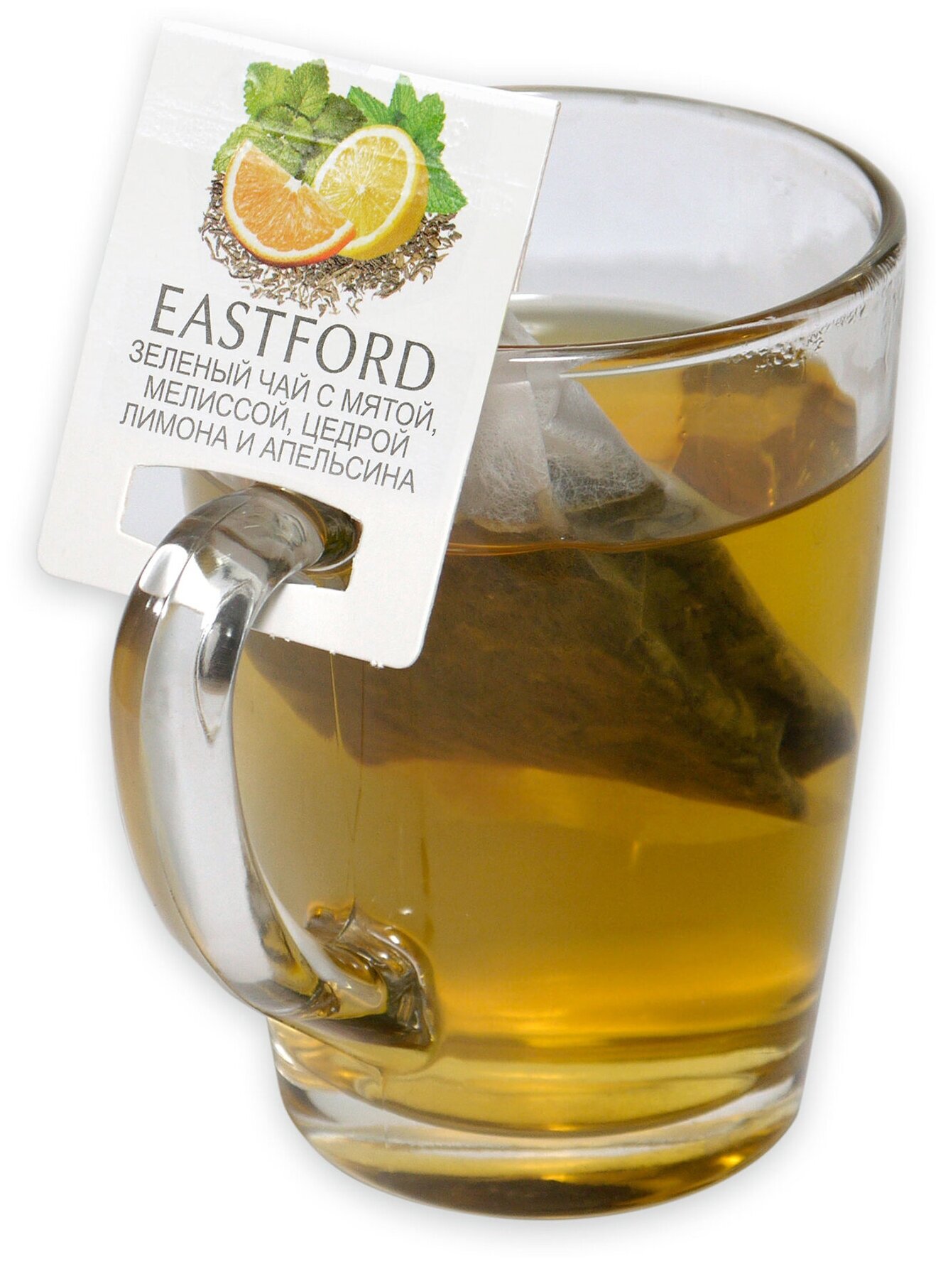 Чай EASTFORD Зеленый с мятой, мелиссой, цедрой лимона и апельсина 12 пак по 4 грамма - фотография № 6