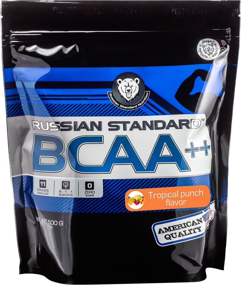 BCAA RPS Nutrition BCAA++ 8:1:1, Тропический пунш, 500гр