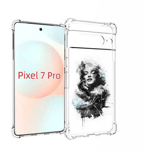 Чехол MyPads Мерлин Монро загадочная женский для Google Pixel 7 Pro задняя-панель-накладка-бампер