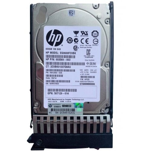 Жесткий диск HP 714350-S21 600Gb SAS 25 HDD 2129000₽