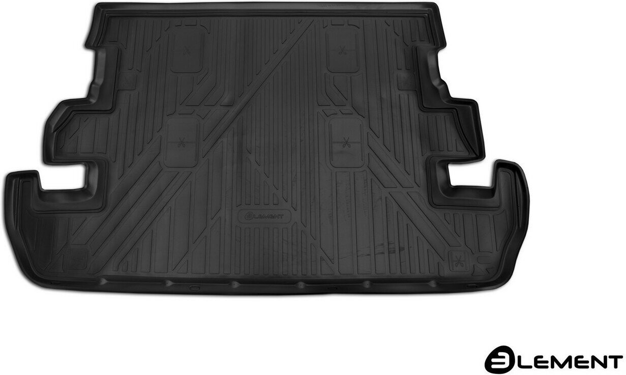 Коврик в багажник TOYOTA LC200, 2012-, кросс, 7 мест, 1 шт. (полиуретан) / Тойота Ленд крузер