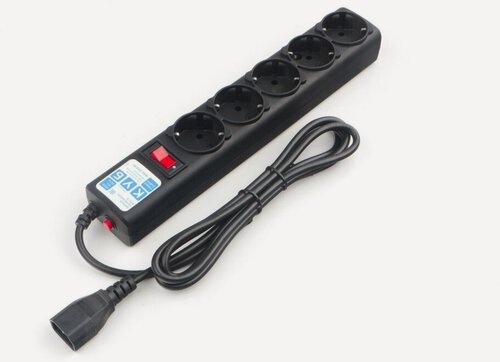 Изображение товара SPG5-В1 PowerCube Фильтр-удлинитель для ИБП, 0.5м, 5р, черн. граф. 10А, Электрическая мануфактура